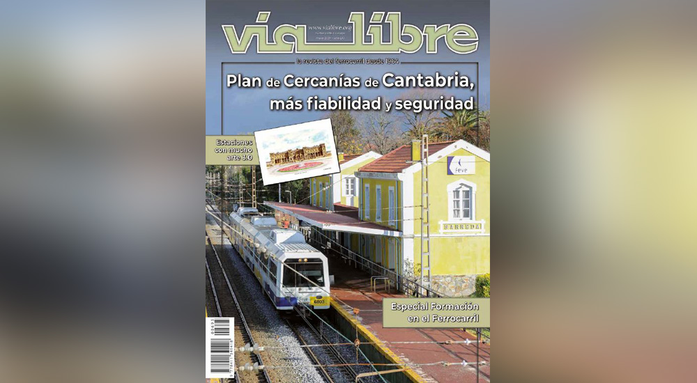 El Plan de Cercanías de Cantabria, portada de la revista ‘Vía Libre’ de mayo El Plan de Cercanías de Cantabria, portada de la revista ‘Vía Libre’ de mayo